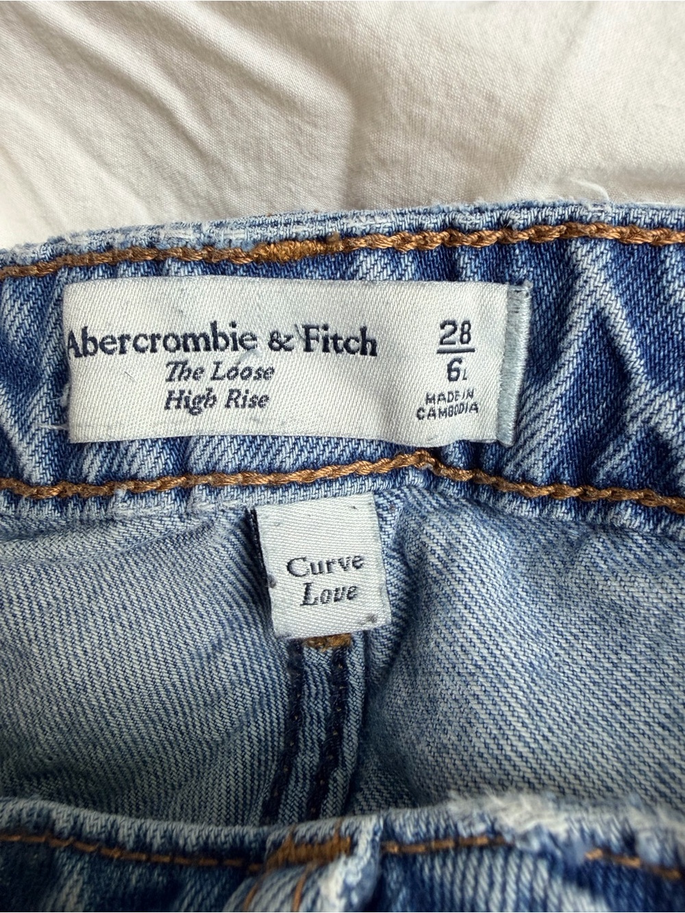 Abercrombie & Fitch The Loose High Rise Light Blue Wide-Leg Jeans | 28L - Picture 4 of 4